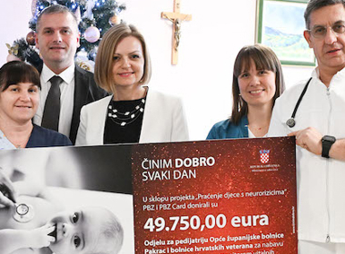 PBZ grupa uručila 80. donaciju: gotovo 50.000 eura Odjelu za pedijatriju pakračke bolnice