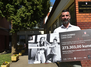 Donacijom 273.303 kune PBZ Grupa pomogla obnovu sportske dvorane Doma za odgoj djece i mladeži Osijek