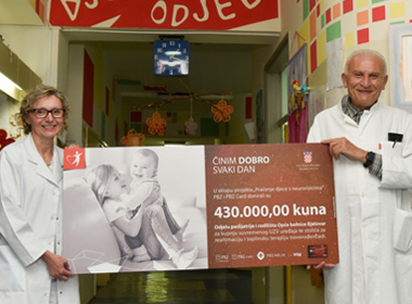 PBZ Grupa donirala 430.000 kuna Odjelu za pedijatriju i rodilište Opće bolnice Bjelovar