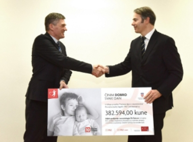 Donacijom PBZ Grupe Županijskoj bolnici Čakovec obilježeno 10 godina projekta „Činim dobro svaki dan“